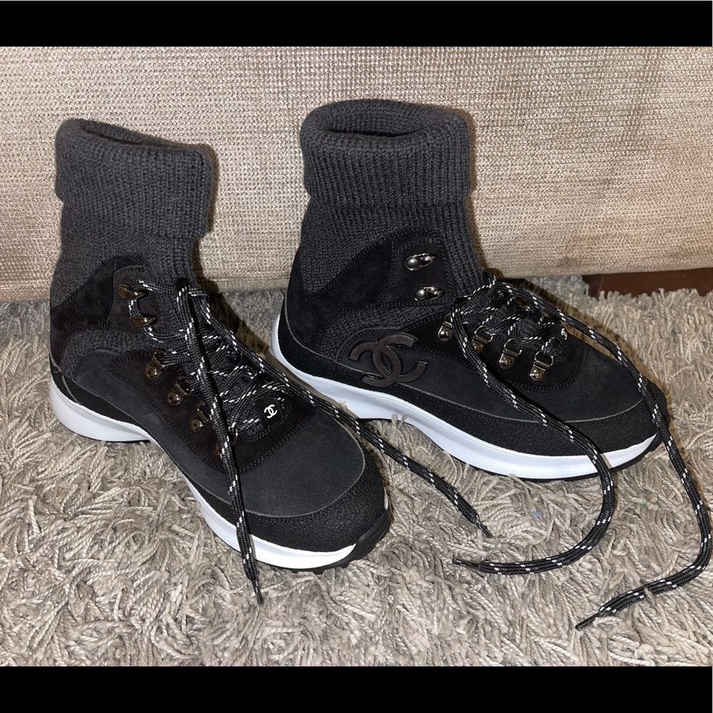 Chanel Black Sock Sneaker - VERY comfortable